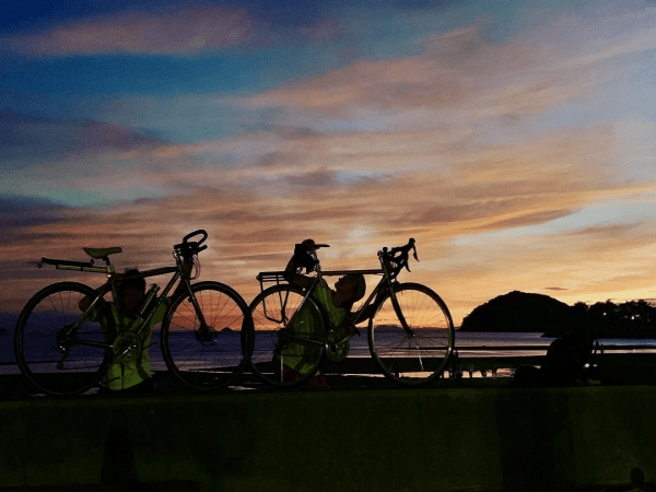 父母ヶ浜で撮った自転車と一緒に撮った画像